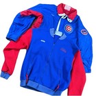 Vintage Columbia Chicago Cubs Jacket Xl 2-piece Windbreaker Fleece Liner Mlb