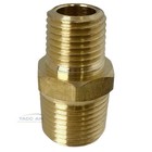 5pc Brass Pipe Reducer Nipple Fitting 3 8  Npt X 1 4  Npt Male Adapter Increaser