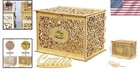 Spacious Glittery Gold Wedding Card Box Holder - Waterproof   Durable Design