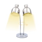 2x250w Bulbs Countertop Food Heating Lamp Commercial Electric Food Warmer Lamp
