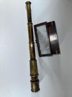     Vintage Brass Telescope W  Wood Case Nautical