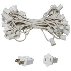 10 -50  White Patio Light Socket Stringer  12  Spacing  E17 Sockets  8a  Spt1