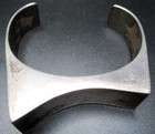 C j Nez Navajo Sterling Silver Modernist Design Vintage Cuff Bracelet