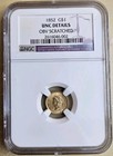 1852  1 Liberty Head Type 1 Ngc Ms Bu Uncirculated Details Us Gold Dollar Coin