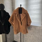New Zipper Cape Coat Womens Cashmere Fur Vest  Jacket 100  Wool Fur Thicken Top