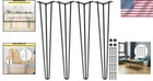 Modern 28  Hairpin Table Legs Set Of 4 - Carbon Steel  Floor Protectors Included