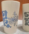 2x Vintage Cochem Castle Germany Salt Glaze Pottery Wine Beer Stein Cupsouvenir 