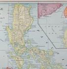 Vintage 1911 Philippines Map 11 x14  Old Antique Original Mindanao Negros Panay