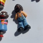 Lot Of 9 Vintage Americana Magnets Hand Painted  Ceramic Figures Taiwan