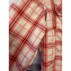 Rei Co-op Womens Orange Plaid Long Sleeve Hiking Snap Button Up Shirt Size M