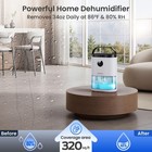 Dehumidifier For Home  68 Oz Water Tank Dehumidifiers For Bathroom  Bedroom     