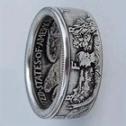 Silver Dollar Coin Ring Handmade Crafted Rare Silver Morgan Men Rings 11 12