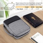 Finpac Bible Cover  Carrying Book Case Church Bag Black And Gray 