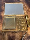1930   s Art Deco Vanity Dance Compact With Lipstick Tube comb mirror
