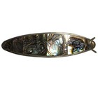 Vtg Don Drumm Studios   Gallery Abalone Shell Hair Clip Barrette Metal Handmade