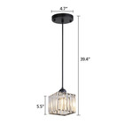 Crystal Island Light Bar Pendant Lamp Ceiling Fixture For Dining Room Chandelier