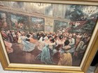 Vintage Victorian Wooden Gold Gilt Ornate Frame Painting Print On Canvass 20x24