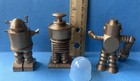 3 Original 3-d Print 1950s Retro Robots 3-inch Hard Plastic Toy Spaceman Figures