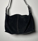 Liz Claiborne Women   s Back Suede Small Shoulder  purse Bag Zip Closure 