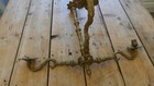 Vintage Brass Rococo Chandelier Baroque Antique Style 3 Arm Ceiling Light French