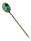Antique Edwardian   Victorian Natural Turquoise Hat   Stick Pin