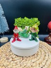 Vintage Christmas Japan Ceramic Elves Lot Figurines And Planter As-is Chips