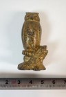 Antique A c  Williams Large Cast Iron Owl Still Bank Be Wise Save Money 1912