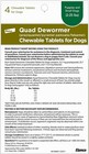 Elanco Quad Dewormer For Small Dogs 2-25 Lbs 4 Chewable Tablets Broad Spectrum