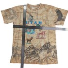 Utah Aop Tshirt 90s Vintage Rare Print Size Large 
