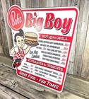 Big Boy Bob s Hamburger Car Hop Service Large 18  Metal Sign Rustic Vintage New