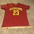 Lebron James  23 Cleveland Cavaliers Red Nba Adidas Men s L Jersey T-shirt A3