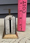 Vintage Crescent Pelouze Postal Scale Brass Gold Mail Letter Post Office Chicago