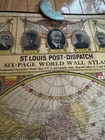 Rare 1921 Original St louis Post Dispatch Six Page World Wall Atlas