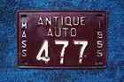 1955 Massachusetts Antique Auto License Plate