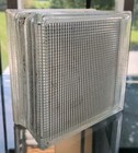  Reclaimed Architectural Salvage Glass Block Lines 7-3 4  X 7-3 4  X 3-7 8 