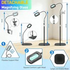 3-in-1 Floor Magnifying Glass With Light And Stand led Desk 10x Magnifying Lamp