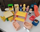 Vintage Little Tikes Dollhouse Lot People  Kitchen  Nursery  Playground Toys