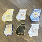 Lot Of 6 Georgia State Shaped Patches