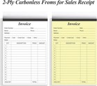 Invoice Receipt Book With Cardboard 2-part Carbonless  5 5  X 8 5  Order Forms 