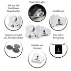 30x 60x Jewelers Loupe Magnifying Glass Light Magnifier Lighted Pocket Loop Coin