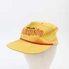 Vintage Midland Angels Minor League Baseball Hat Cap 80s Yellow Red Rope Rare