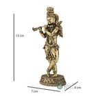 Brass Hindu God Lord Handcrafted Standing Krishna Statue Idol Figurine
