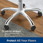 5x Heavy Duty 3  Rubber Office Chair Caster Swivel Wheels Replacement No Scratch