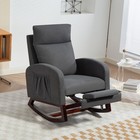 Rocking Chair Set Of 2 nursery Rocker With Soft Seat High Backrest Sofa Footrest