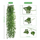 Ezflowery 12 Strands 84 Feet Artificial Ivy Vines Leaves  Silk Garland Fake