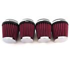Set Of 4 Chrome Performance Oval Pod Filters - 54mm - Honda Cb650 750 900 1000