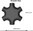 5-jack Audio Headphone Splitter 5 Way For 3 5mm Devices Multi 1 Pack  Black 