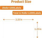 2 25  X 1 25  Direct Thermal Label Upc Fba Barcodes Address Stickers Zebra Rollo