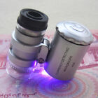 Microscope 60x Led Light Jeweler Loupe Pocket Magnifying Magnifier Glass Gift