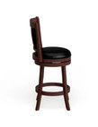 Black Chair Counter Swivel Bar Stool Dining Seat Pub Kitchen Faux Leather Wooden